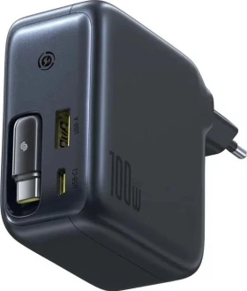 Nabíječka do sítě Baseus EnerCore CJ11 s kabelem USB-C, 100W 1xUSB-C, 1xUSB, černá