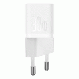 Nabíječka do sítě Baseus GaN5 30W s USB-C/USB-C kabelem 100W 1m, 1xUSB-C, bílá