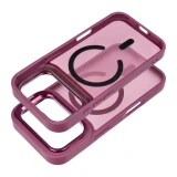Case for iPhone 17 Pro / 18 Pro Forcell F-Protect Shadow Stand Premium compatible with MagSafe dark cherry