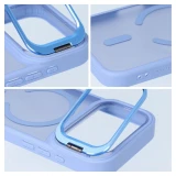 Case for iPhone 17 Pro / 18 Pro Forcell F-Protect Shadow Stand Premium compatible with MagSafe light blue