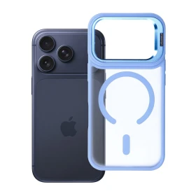 Zadní kryt Forcell F-Protect Shadow Stand Premium compatible with MagSafe pro Apple iPhone 17 Pro / 18 Pro, světle modrá