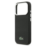 Zadní kryt Lacoste PVC Iconic Petit Pique Metal Logo MagSafe pro Apple iPhone 18 Pro, černá