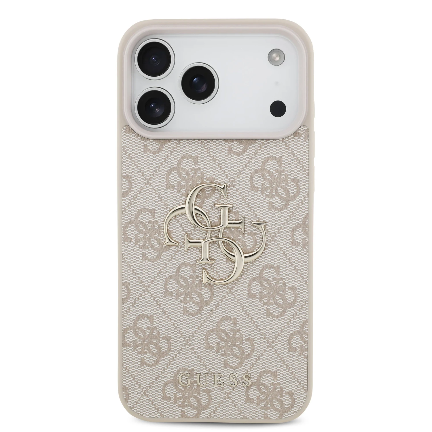 Guess PU 4G Metal Logo Zadní Kryt pro iPhone 18 Pro Max Pink