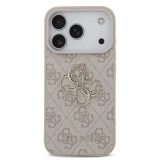 Guess PU 4G Metal Logo Zadní Kryt pro iPhone 18 Pro Pink