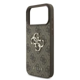 Guess PU 4G Metal Logo Zadní Kryt pro iPhone 18 Pro Max Brown