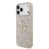Zadní kryt Guess PU 4G Metal Logo Strap pro Apple iPhone 18 Pro, růžová