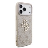 Zadní kryt Guess PU 4G Metal Logo Strap pro Apple iPhone 18 Pro, růžová