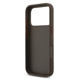 Zadní kryt Guess PU 4G Metal Logo Strap pro Apple iPhone 18 Pro, hnědá