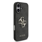 Zadní kryt Guess PU 4G Metal Logo Strap pro Apple iPhone 18 Pro Max, černá