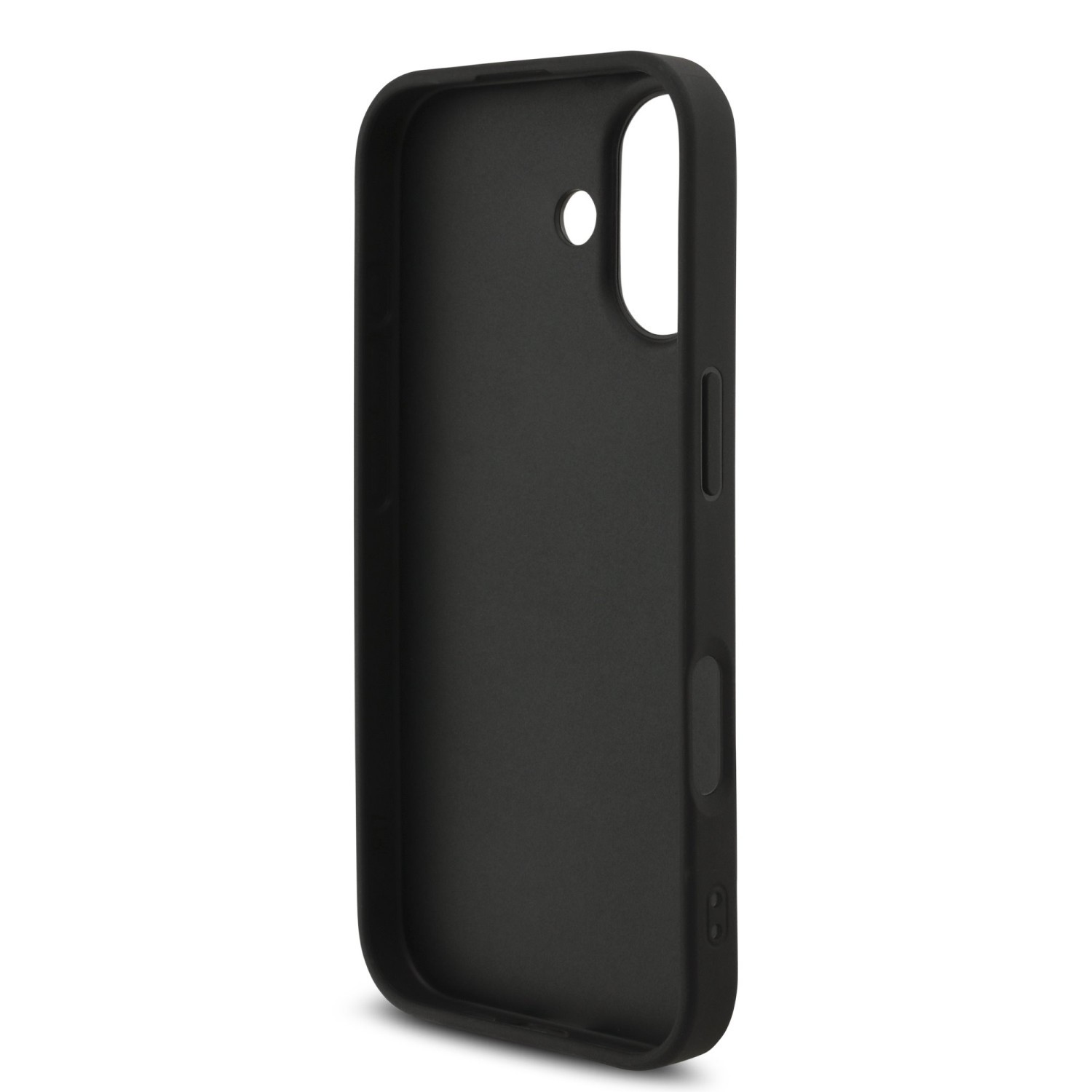 Zadní kryt Guess PU 4G Metal Logo Strap pro Apple iPhone 18 Pro, černá