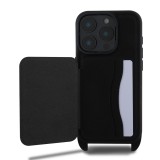 Zadní kryt Karl Lagerfeld Saffiano Crossbody Popruh Karl and Choupette pro Apple iPhone 18 Pro Max, černá