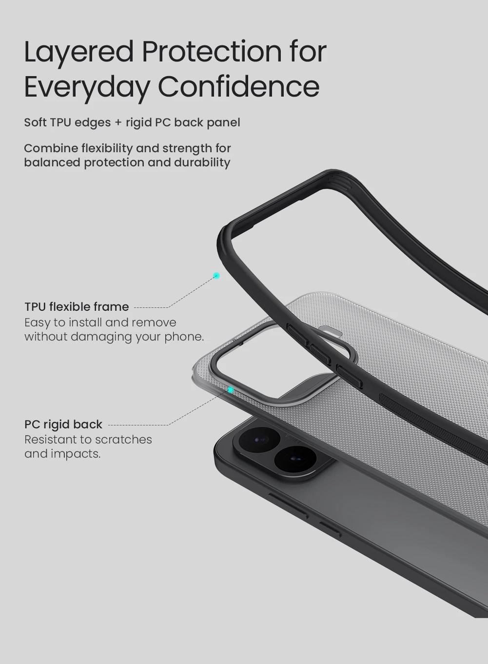 Nillkin Super Frosted PRO Zadní Kryt pro Xiaomi 17T Pro Transparent Black