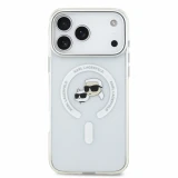 Karl Lagerfeld IML K&CH Heads Metal Frame MagSafe Zadní Kryt pro iPhone 18 Pro Max White