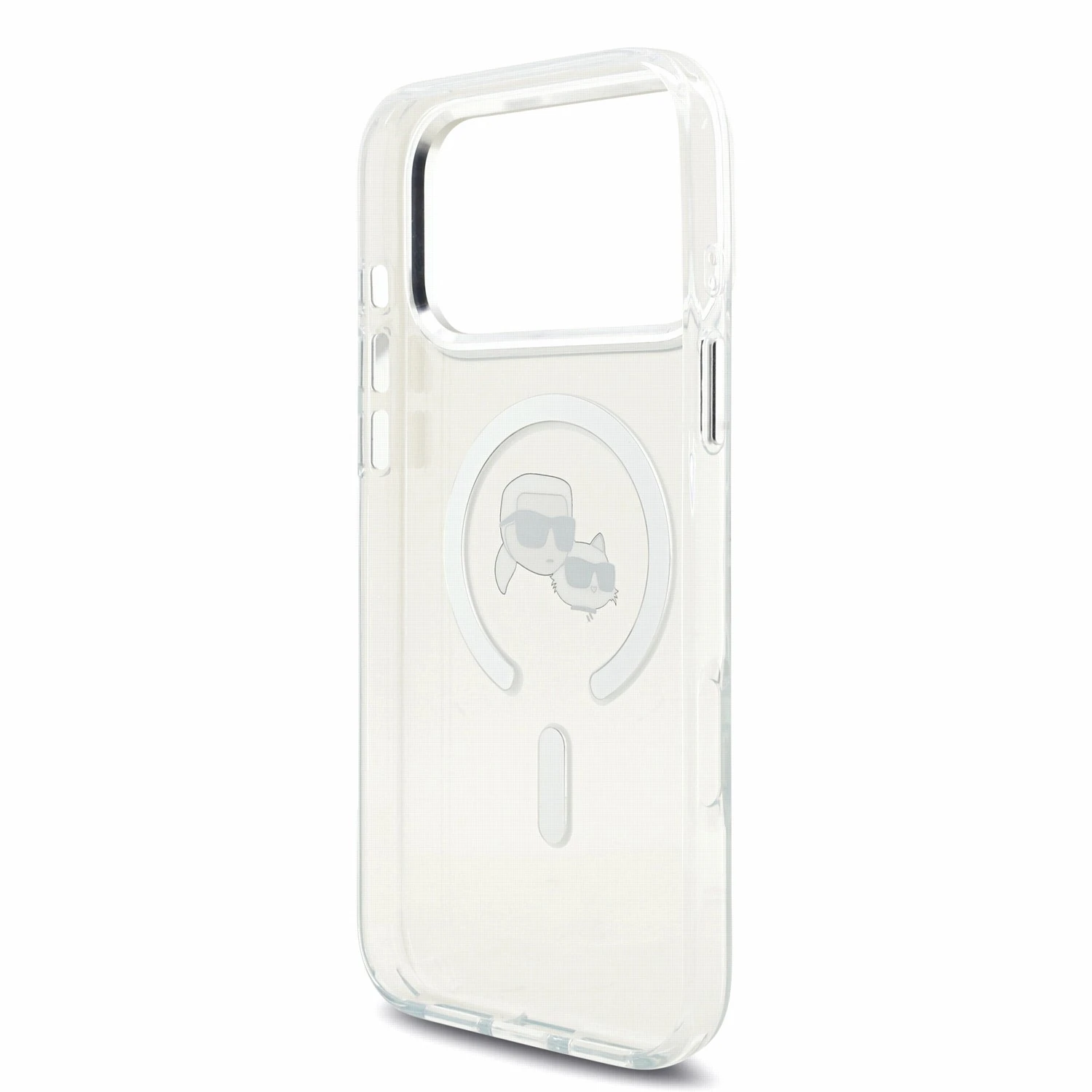 Karl Lagerfeld IML K&CH Heads Metal Frame MagSafe Zadní Kryt pro iPhone 18 Pro Max White