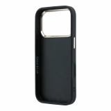 Guess PU 4G Resin Metal Logo Zadní Kryt pro iPhone 18 Pro Max Black
