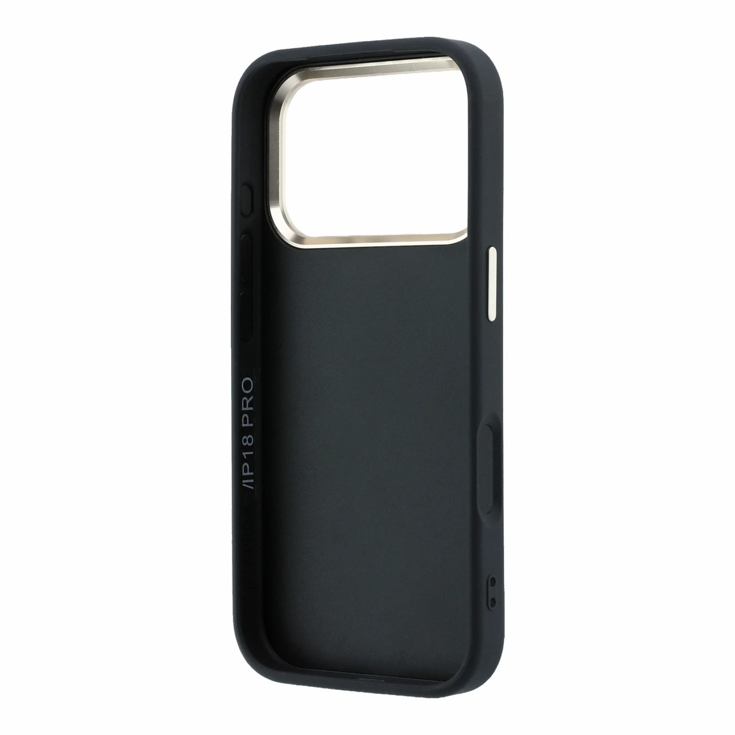 Guess PU 4G Resin Metal Logo Zadní Kryt pro iPhone 18 Pro Black
