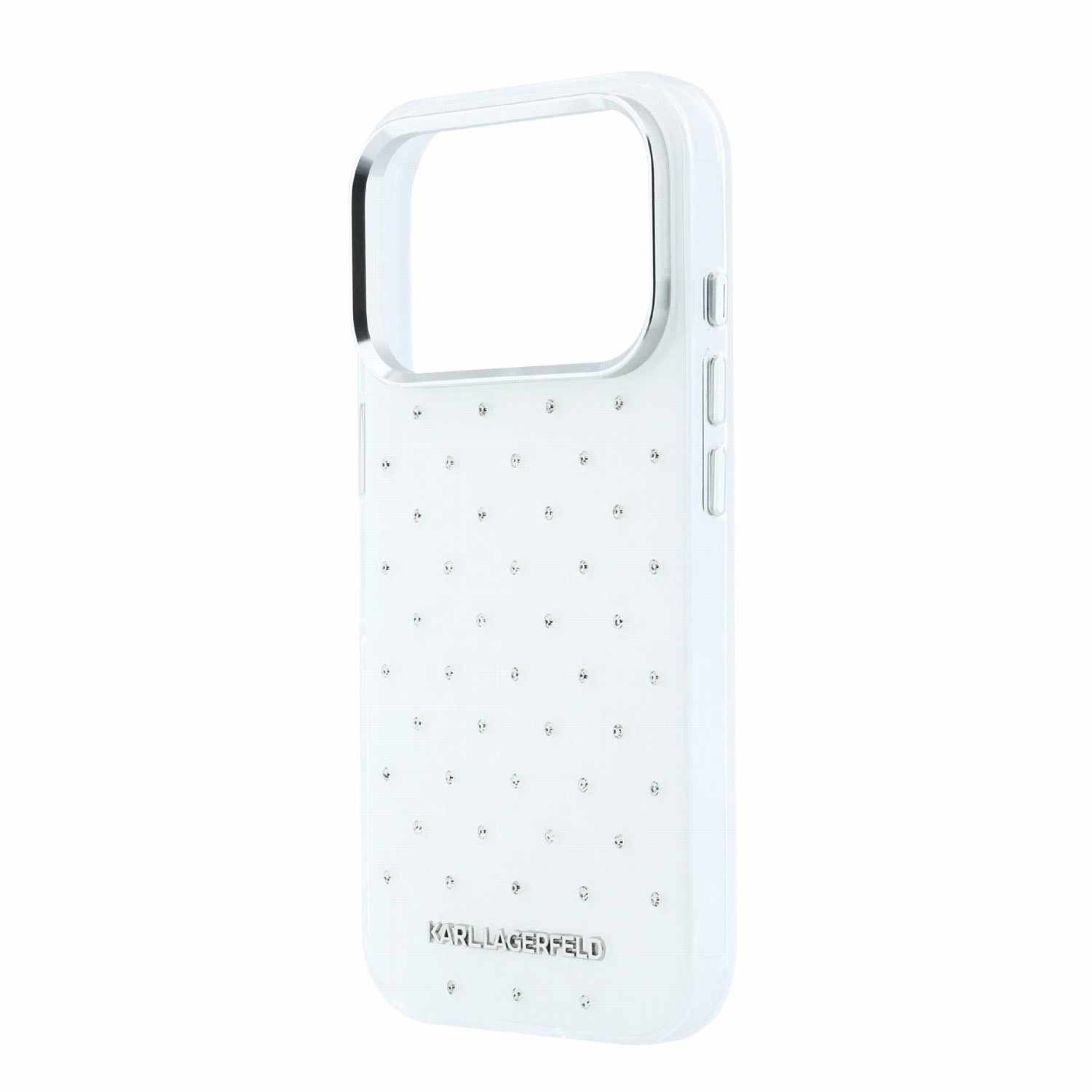 Karl Lagerfeld IML Rhinestones Allover Magsafe Zadní Kryt pro iPhone 18 Pro Max White