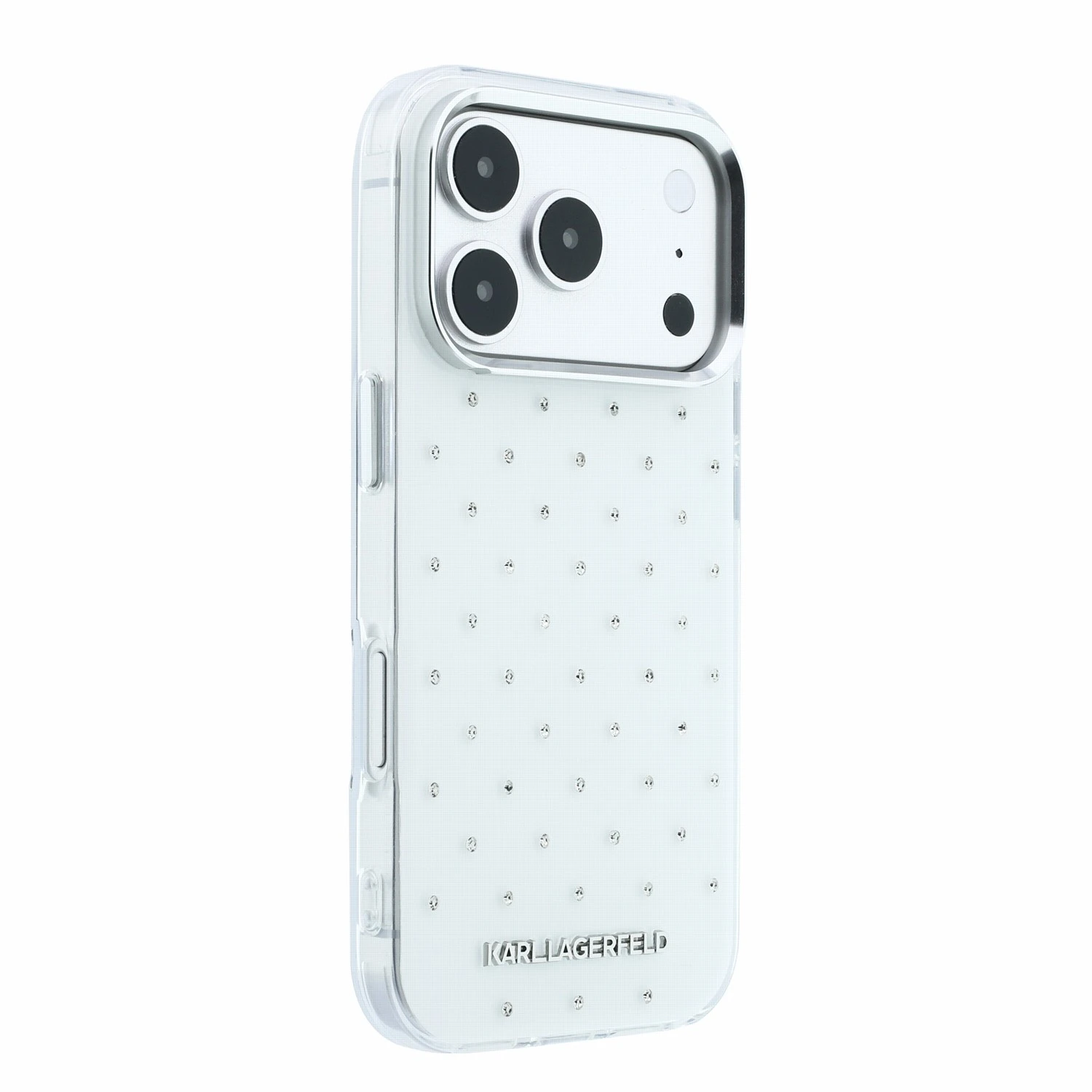 Karl Lagerfeld IML Rhinestones Allover Magsafe Zadní Kryt pro iPhone 18 Pro White