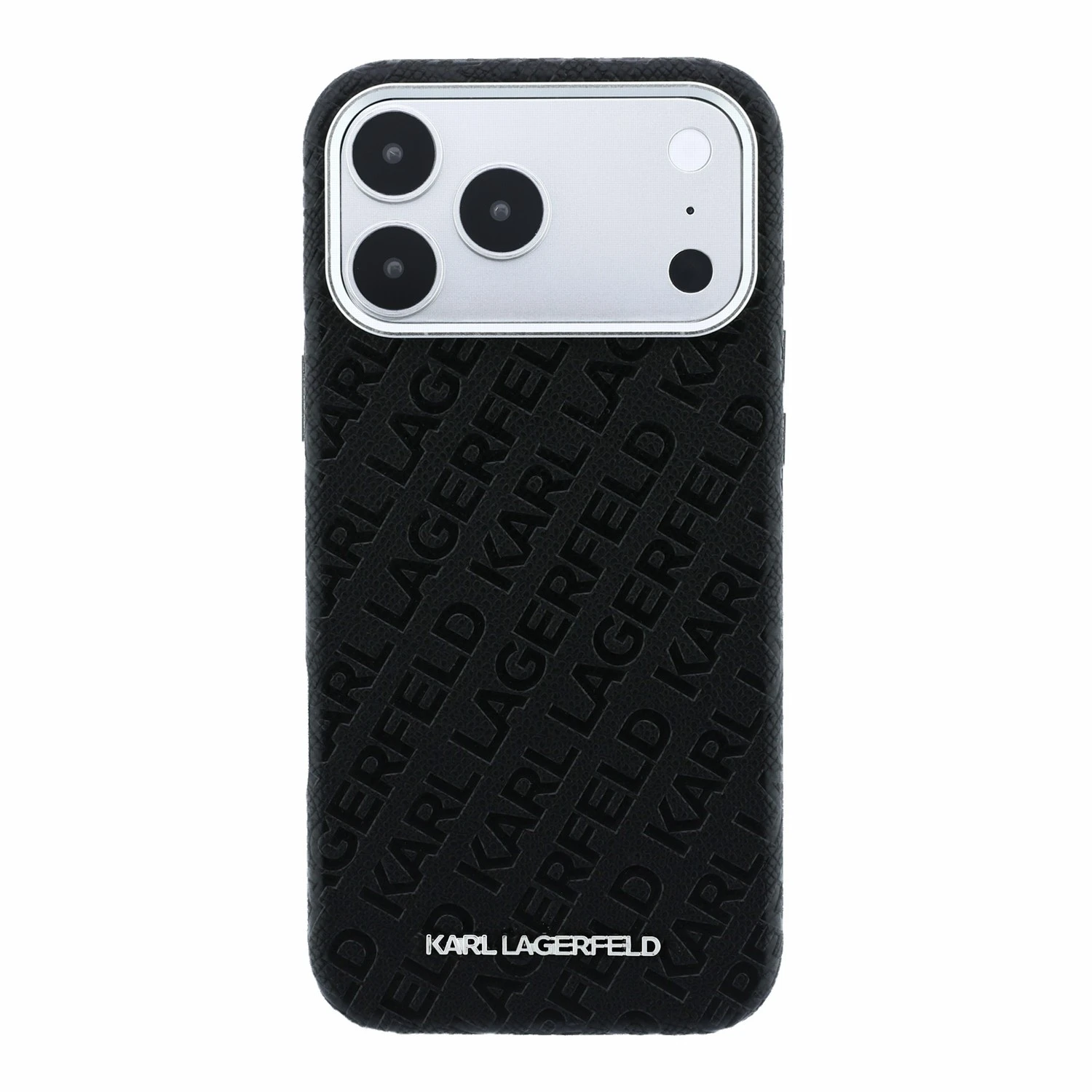 Karl Lagerfeld PU Grained Allover Semi Wrap Magsafe Zadní Kryt pro iPhone 18 Pro Max Black