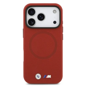 Zadní kryt BMW M FW Metal Logo MagSafe pro Apple iPhone 17 Pro, červená