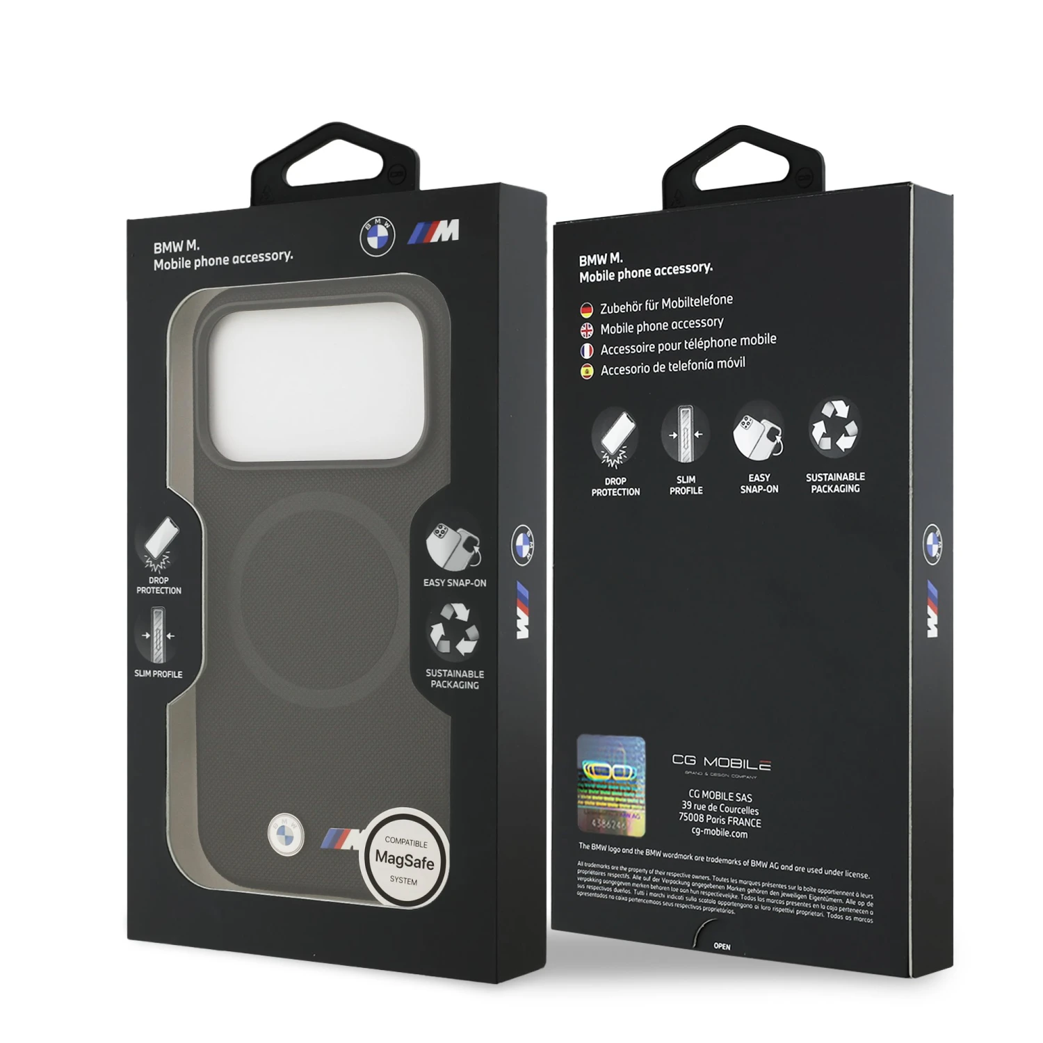 BMW M FW Metal Logo MagSafe Zadní Kryt pro iPhone 17 Pro Black