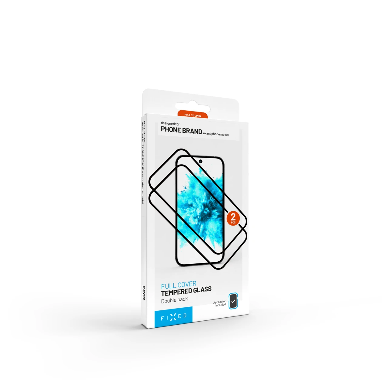 Tvrzené sklo FIXED Full-Cover s aplikátorem pro Xiaomi Redmi A7 Pro 4G, 2ks, černé