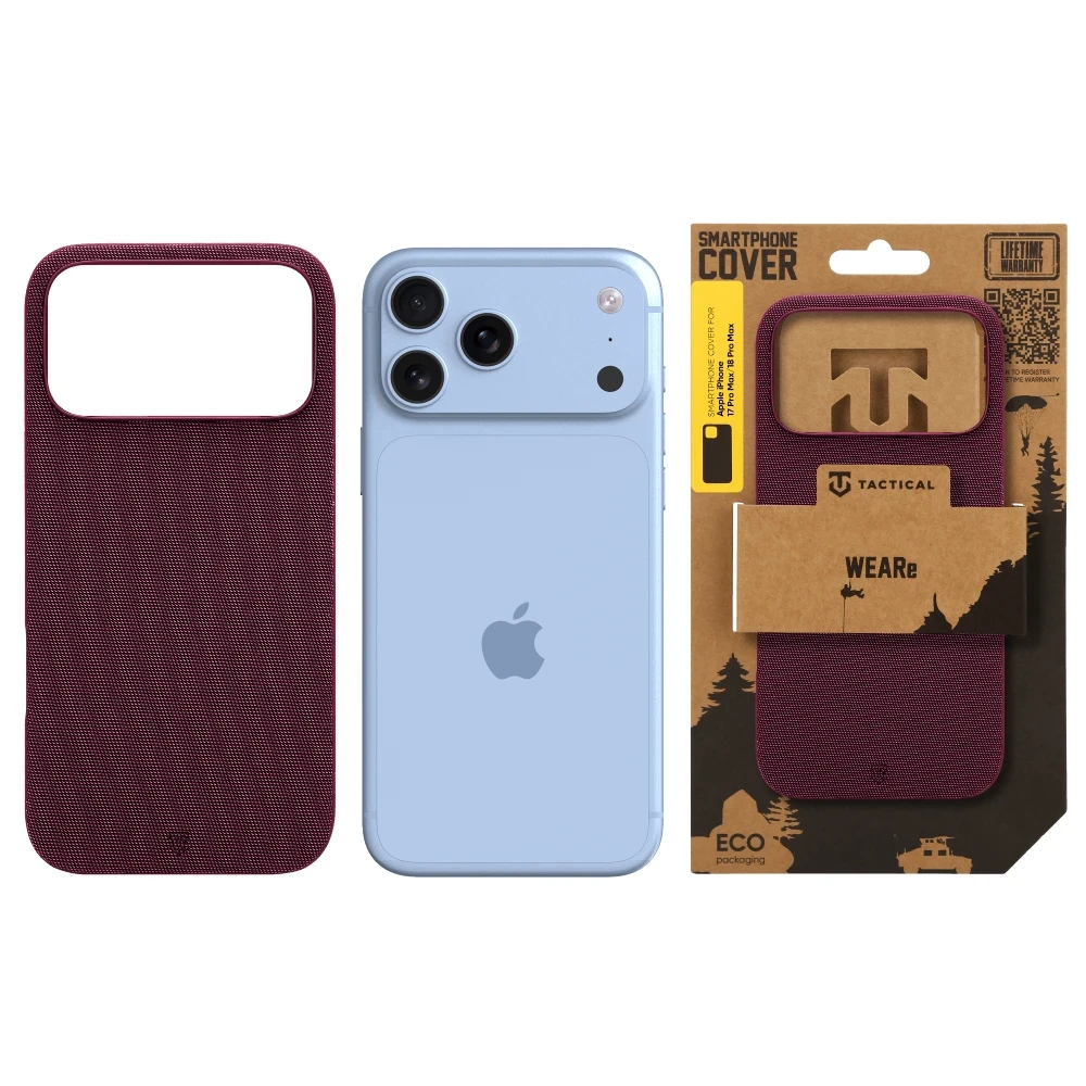 Zadní kryt Tactical MagForce WEARe pro Apple iPhone 17, burgundy