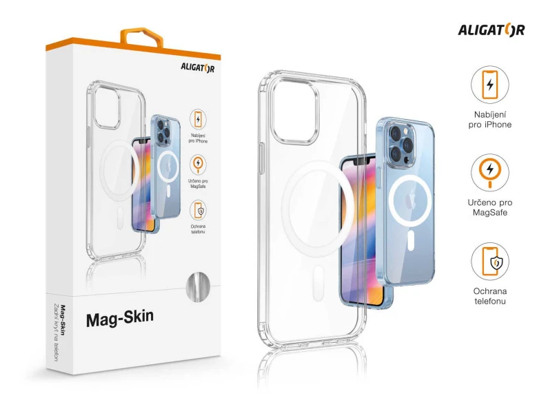 Silikonové pouzdro ALIGATOR Mag-Skin pro Apple iPhone 18 Pro, transparentní