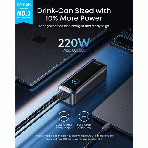 Powerbanka Anker Prime 20000mAh, 220W, černá