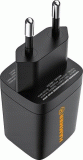 Nabíječka do sítě Hammer RapidCharge Duo 30W, 1xUSB, 1xUSB-C, černá