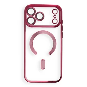 Zadní kryt ELECTRO MAG COVER case s MagSafe pro Apple iPhone 17 Pro Max / 18 Pro Max, dark cherry