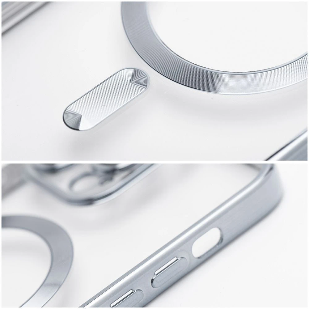 Case for iPhone 17 Pro / 18 Pro Electro Mag Cover compatible with MagSafe silver
