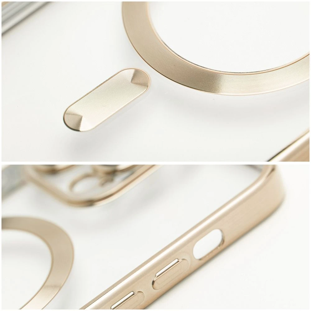 Case for iPhone 17 Pro / 18 Pro Electro Mag Cover compatible with MagSafe gold