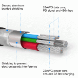 DATOVÝ KABEL SWISSTEN TEXTILE USB-C / LIGHTNING 0,5 M, ČERNÁ