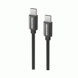 DATOVÝ KABEL SWISSTEN TEXTILE USB-C / USB-C 0,5 M, ČERNÁ