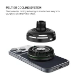 Držák s bezdrátovým nabíjením a aktivním chlazením FIXED MagCool2 XL s podporou uchycení MagSafe, 25W, Qi2.2, černá