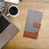 Flip case for iPhone 17 PRO MAX / 18 PRO MAX Jeans Book gray