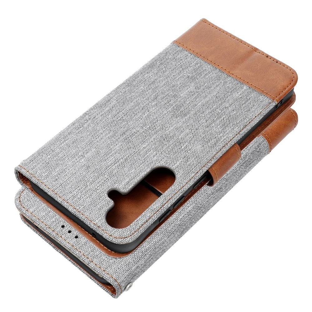 Flip case for Samsung S25 Edge Jeans Book gray