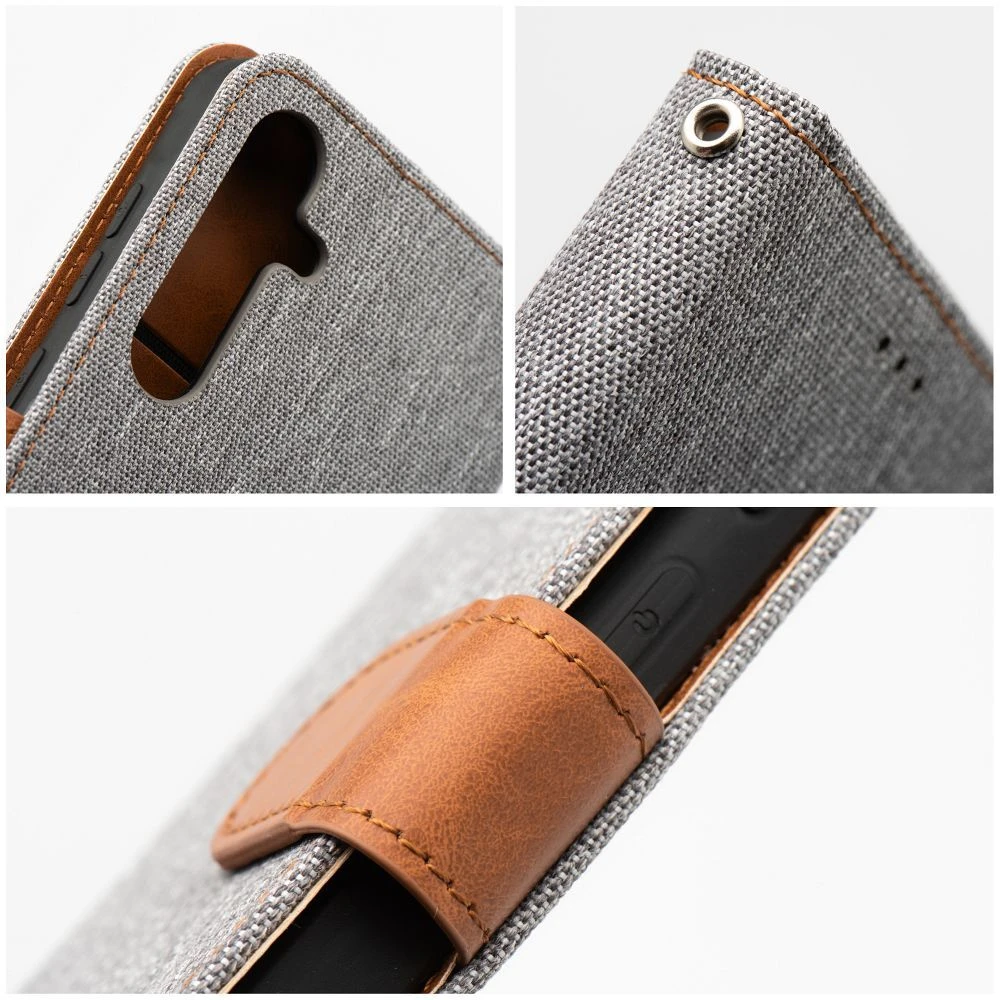 Flip case for Samsung S25 Edge Jeans Book gray