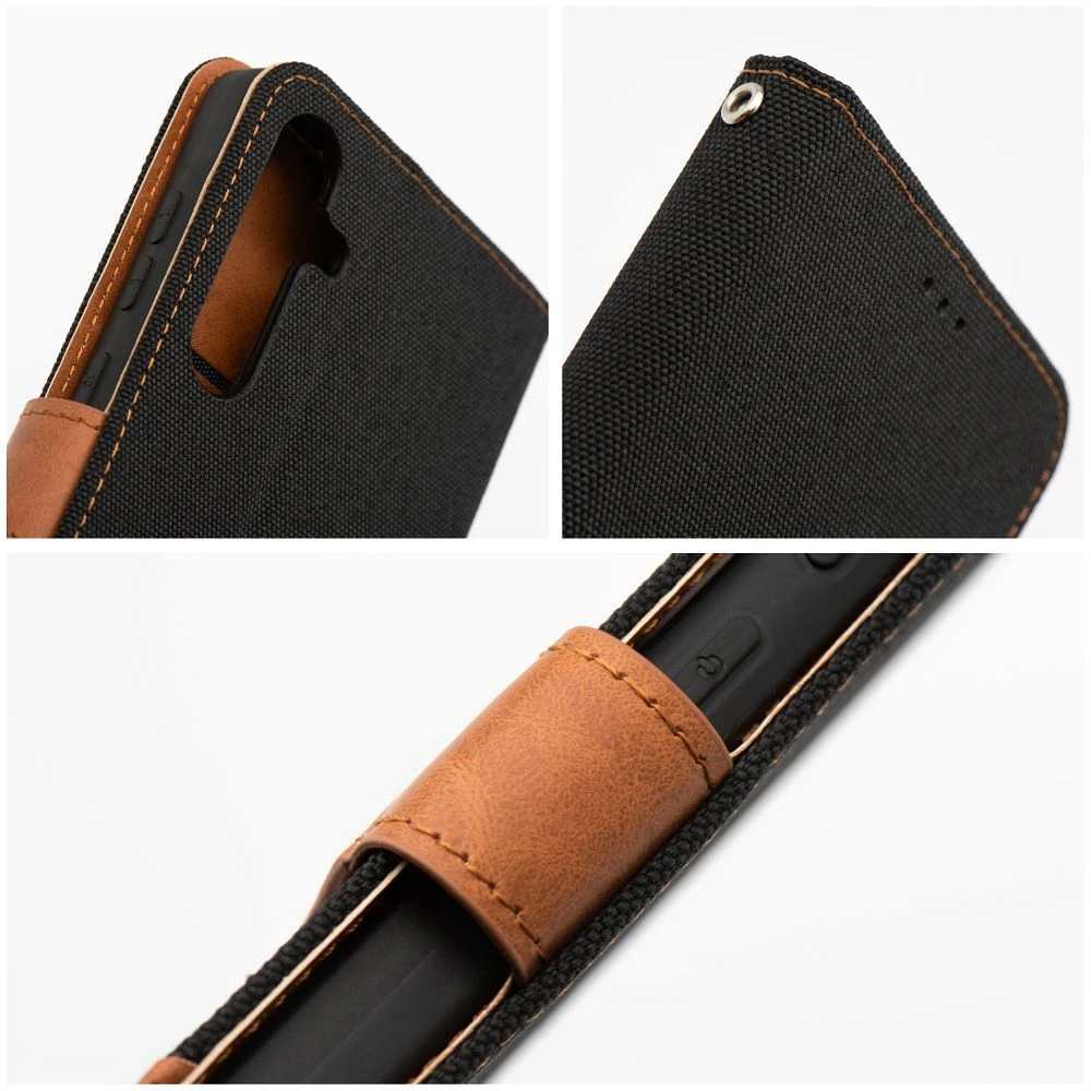 Flip case for Samsung S25 Edge Jeans Book black