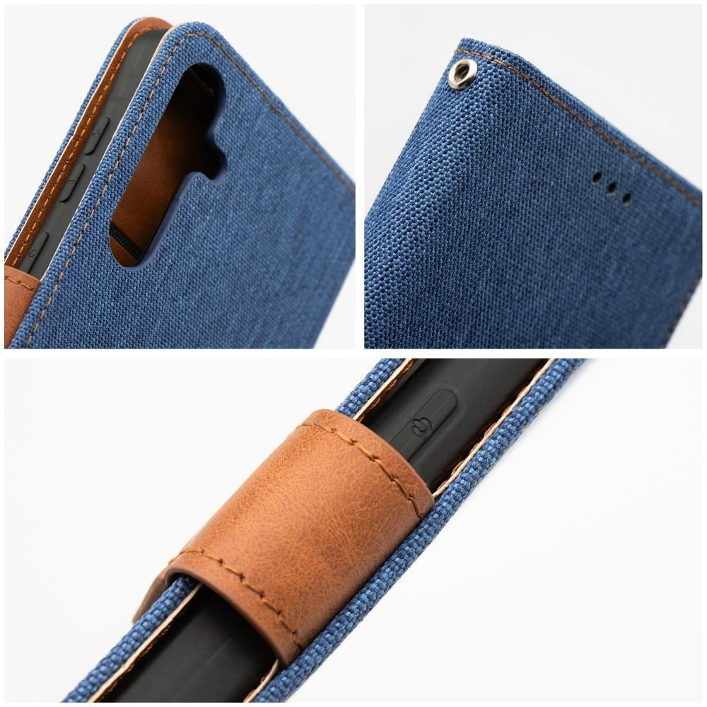 Flip case for Samsung S25 Edge Jeans Book blue