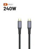 FIXED Media Cable USB-C/USB-C, PD 3.1, 0.35m, USB4 Gen3 40Gbps, 8K60Hz, 240W, černá