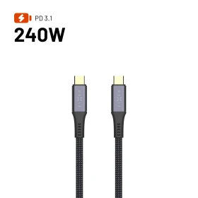FIXED Media Cable USB-C/USB-C, PD 3.1, 0.35m, USB4 Gen3 40Gbps, 8K60Hz, 240W, černá