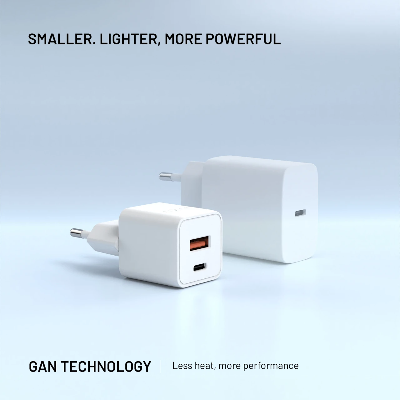 Síťová GaN nabíječka FIXED Mini s USB-C a USB výstupem a podporou PD, 30W, bílá
