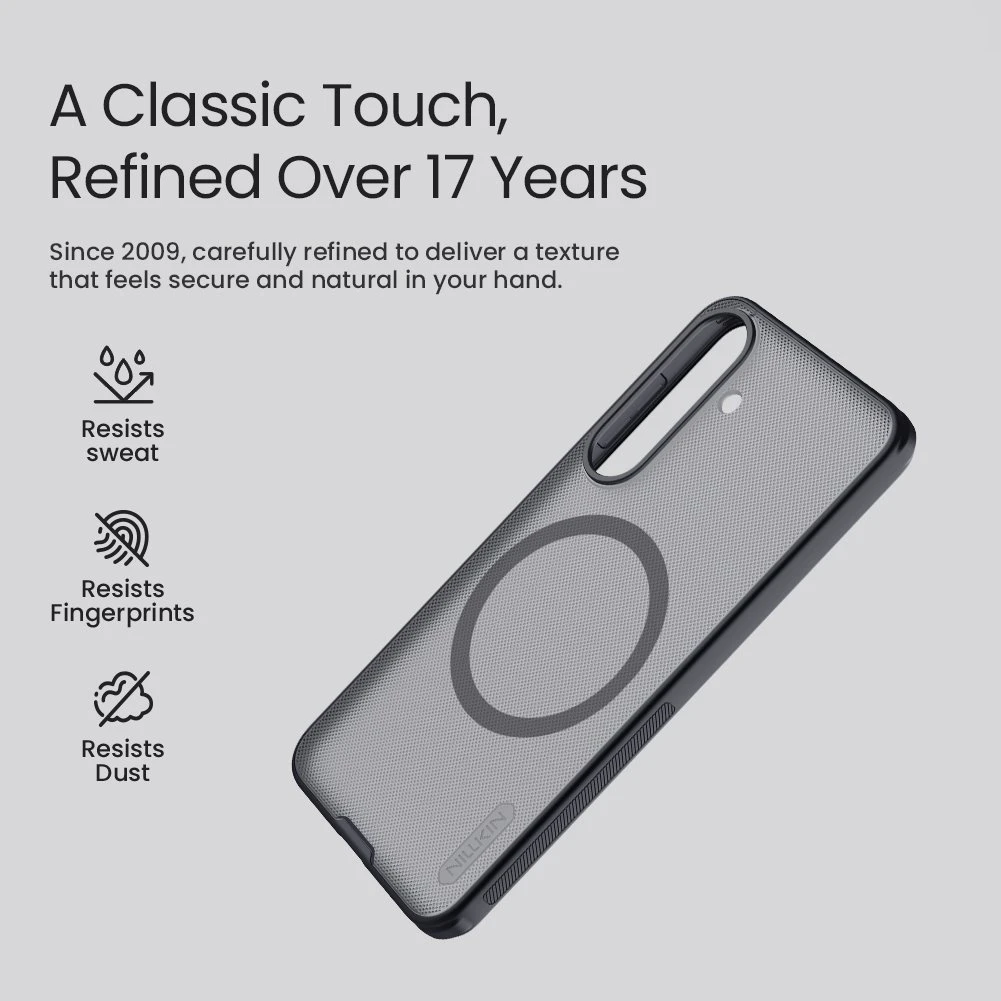 Nillkin Super Frosted Pro Magnetic Zadní Kryt pro Samsung Galaxy S26 FE Transparent Black