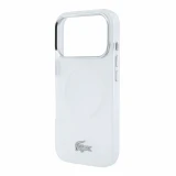 Lacoste IML Frosted Petit Pique Metal Logo MagSafe Zadní Kryt pro iPhone 18 Pro Max Transparent