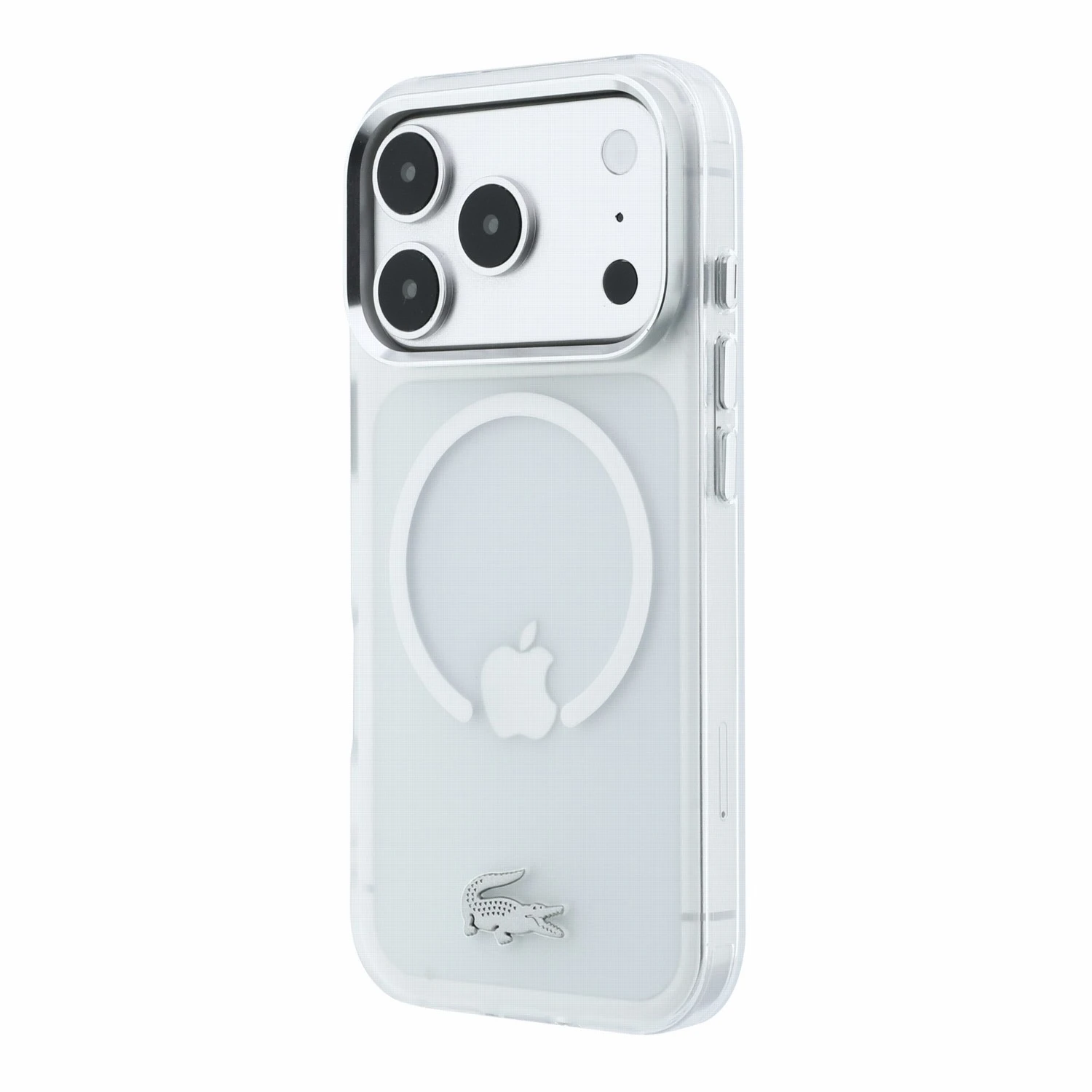 Lacoste IML Frosted Petit Pique Metal Logo MagSafe Zadní Kryt pro iPhone 18 Pro Max Transparent