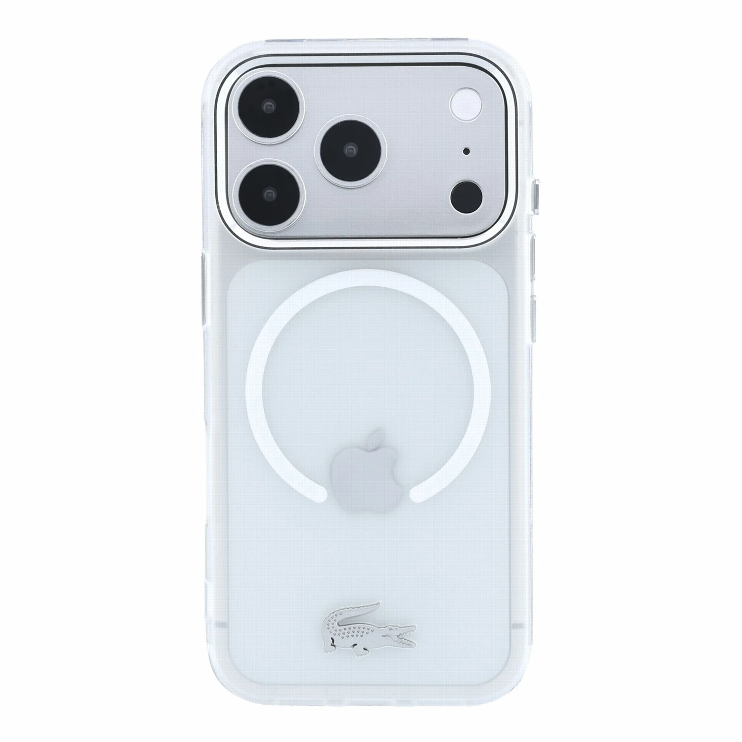 Lacoste IML Frosted Petit Pique Metal Logo MagSafe Zadní Kryt pro iPhone 18 Pro Max Transparent