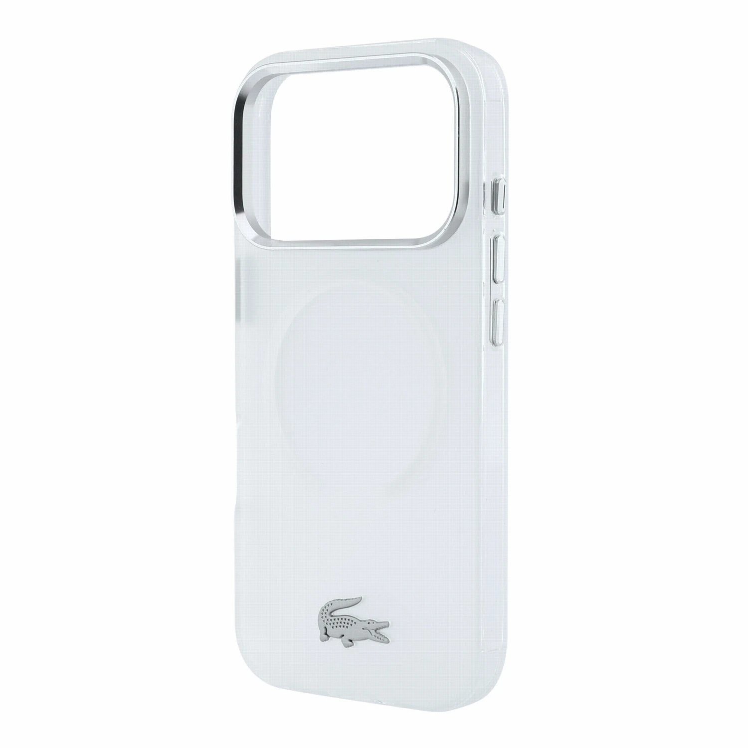 Lacoste IML Frosted Petit Pique Metal Logo MagSafe Zadní Kryt pro iPhone 18 Pro Transparent