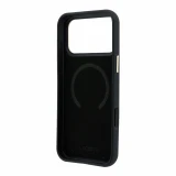 Lacoste PU Leather Champs Elysees Gold Logo MagSafe Zadní Kryt pro iPhone 18 Pro Max Black